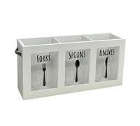 Sharplace Support à ustensiles de cuisine, cuillères, couteaux, fourchettes, organisateur, décoration, pot à ustensiles polyvalent, support à couverts pour, Blanc