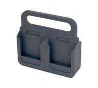 Sharplace Support de Batterie Portable, Organiseur de Rangement Robuste, Portable et léger, 4 emplacements pour Batterie 18 V, Gris