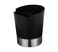 Sharplace Support de paille pour comptoir de cuisine, organisateur d'ustensiles, fond amovible, cadeaux, boîte de rangement facile à nettoyer pour bar, Noir
