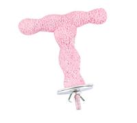 Sharplace Support de perchoir pour Perroquet, Jouet pour broyer Les Pattes, Facile à Installer, perchoir Portable pour Cage à Oiseaux pour Petits Oiseaux, Rose