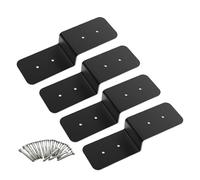 Sharplace Support de pergola, Fixation de terrasse avec vis, Support Poteau-Poutre, Plaque d'ancrage en Z pour étagères, poutres en Bois, 4 Pièces