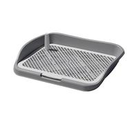 Sharplace Support de Pipi de Toilette pour Chien, Plateau de Pot pour Chien, grilles d'entraînement, Plateau à litière pour Animaux de Compagnie, Tapis, Gris