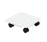 Sharplace Support de Pot de Fleurs à roulettes pour intérieur et extérieur, élégant et Pratique, idéal pour Une Cour ou Une Ferme, Blanc