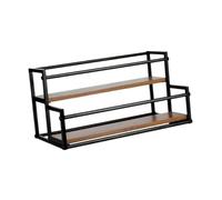 Sharplace Support de rangement pour sirop de café, support à épices, présentoir à 2 niveaux, organisateur d'assaisonnement, support à vin pour bar pour station, 43x23x21.2 Cm