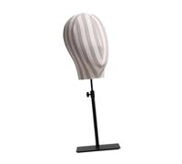 Sharplace Support de tête de mannequin, présentoir de tête de mannequin, support de mannequin de mode, hauteur réglable pour chapeaux, bandeau, utilitaire, Stripe Black