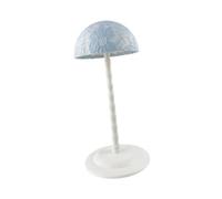 Sharplace Support de tête de perruque, présentoir de chapeau, support de table antidérapant en dentelle, de rangement pour coiffer les perruques et sécher les, Bleu Clair
