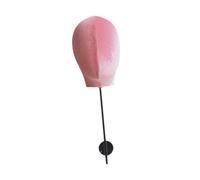 Sharplace Support de tête de perruque, support de chapeau, présentoir de coiffure, de postiche robuste, modèle de tête de mannequin pour foulards, casquettes, Rose