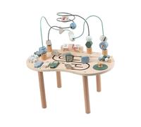 Sharplace Table d'activité en Bois Jouet de Forme de Jouet sensoriel trieur, Bloc Rotatif, Centre d'activité avec Labyrinthe de bouleilles pour Les Filles