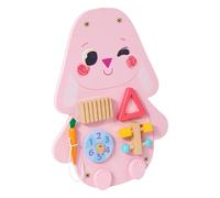 Sharplace Tableau d'activités mural, puzzle animal, jeu interactif, robuste, pour fille, coordination œil-main, cadeau d'anniversaire bébé, jouet, Lapin