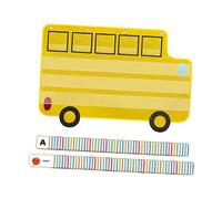 Sharplace Tableau de poche pour la classe, avec fiches pédagogiques, cadeaux, fournitures scolaires, en forme d'autobus scolaire, pour l'éducation