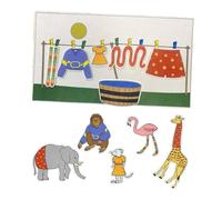 Sharplace Tableaux de feutrine, histoires, figurines prédécoupées, apprentissage précoce, éléments d'histoires sur corde à linge, kits d'activités