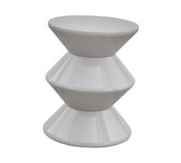 Sharplace Tabouret Design en PP Léger et Solide Table Basse Ronde Siège Multifonction Adapté à Décoration d'Intérieur Salon Chambre, Gris, 3 Niveaux
