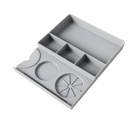 Sharplace Tapis de bourrage expresso, boîte de rangement multifonctionnelle, résistante à la chaleur, gain de place pour un usage commercial et domestique, Gris