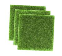 Sharplace Tapis de Gazon synthétique Kit de Patchs de Gazon synthétique Accessoire léger pour Coussinets de Nidification de Poulet Dalles de Gazon de Jardin, 30x30cm 3 Pièces