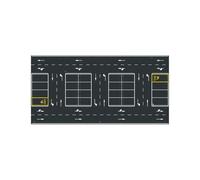 Sharplace Tapis de stationnement moulé sous Pression 1/64, Tapis de Sol de stationnement, Cadeau de Collection, présentation de Voiture Miniature 1:64, Mini, Style E