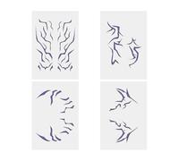 Sharplace Tatouages temporaires Autocollants temporaires Accessoires de déguisement Autocollant pour le visage Film pour Carnaval Fête d'Halloween