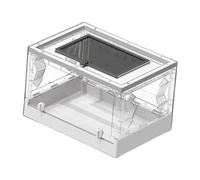 Sharplace Terrarium Pliable Transparent pour Reptiles 42 x 30 x 26 cm, Double accès avec Couvercle Coulissant, Aquarium d'élevage, de Bureau pour, Blanc