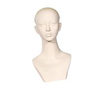 Sharplace Tête de mannequin avec support pour perruque, présentoir polyvalent pour perruques, haut du corps pour maquillage, écharpe, boucles d'oreilles, Pas de Maquillage