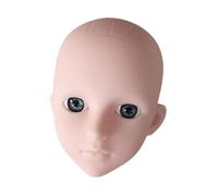 Sharplace Tête de mannequin d'entraînement, tête de mannequin portable et réaliste pour cosmétologie, Yeux Gris Peau Blanche