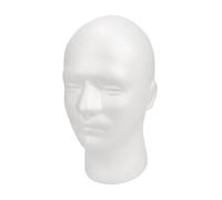 Sharplace Tête de Mannequin En Mousse pour Chapeau, Perruque, Présentoir, Salon, Magasin, Lunettes, Tête Masculine