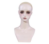 Sharplace Tête de mannequin féminine réaliste et multifonctionnelle pour perruque, porte-perruque, support pour boucles d'oreilles, colliers et accessoires