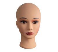 Sharplace Tête de mannequin femme en PVC léger et réaliste, support pour postiche, pour coiffure, chapeau, casque, lunettes, Peau Claire
