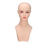 Sharplace Tête de mannequin femme, support de perruque avec trou d'insertion pour postiches, perruques, présentation, fabrication et coiffure, Lèvres Roses