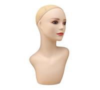Sharplace Tête de Mannequin Femme, Support de Perruque de Mannequin, Présentoir de Chapeau, Modèle D'affichage de Perruque avec épaule pour La Fabrication de Pe, 44 cm