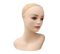 Sharplace Tête de Mannequin Femme, Support de Perruque de Mannequin, Présentoir de Chapeau, Modèle D'affichage de Perruque avec épaule pour La Fabrication de Pe, 34 cm