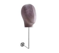 Sharplace Tête de mannequin, modèle de chapeau, présentoir portable, moderne et professionnel, support de rangement pour la maison, le salon et les, Gris