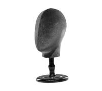 Sharplace Tête de Mannequin, modèle de tête de Mannequin multi-usage, affichage professionnel, présentoir de chapeau, perruque, modèle de tête pour bandeau, Noir