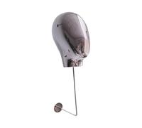 Sharplace Tête de mannequin murale, présentoir à perruques suspendu, porte-chapeau pour casque, postiches, lunettes, salon de coiffure, Argent