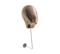 Sharplace Tête de mannequin murale, présentoir à perruques suspendu, porte-chapeau pour casque, postiches, lunettes, salon de coiffure, or