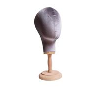 Sharplace Tête de mannequin porte-perruque, stable et multifonctionnelle, hauteur 41,5 cm, pour salon, styliste débutant, formation à domicile, Gris