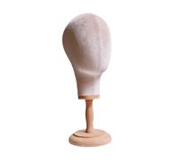 Sharplace Tête de mannequin porte-perruque, stable et multifonctionnelle, hauteur 41,5 cm, pour salon, styliste débutant, formation à domicile, Beige