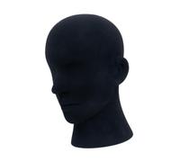 Sharplace Tête de mannequin pour présentoir de chapeau, gain de place, robuste et réaliste, pour perruque, pour salon de coiffure, magasin de détail, centre, Noir