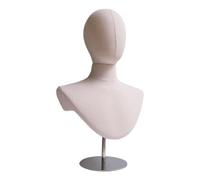 Sharplace Tête de mannequin, présentoir de chapeaux, modèle de bureau autoportant, décoratif, hauteur réglable, présentoir pour postiches, casquettes, casques, Base En Argent