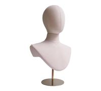 Sharplace Tête de mannequin, présentoir de chapeaux, modèle de bureau autoportant, décoratif, hauteur réglable, présentoir pour postiches, casquettes, casques, Base En or