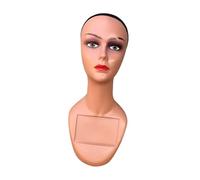 Sharplace Tête de mannequin réaliste, présentoir à bijoux, avec maquillage, présentoir à perruques pour chapeaux, boucles d'oreilles, accessoires de beauté, Style A