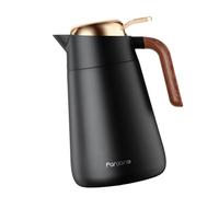 Sharplace Théière isotherme en forme de V, capacité de 1600 ml, idéale pour la chaude et froide, idéale pour les fêtes, les vacances ou la maison, Noir