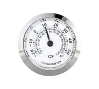 Sharplace Thermomètre mécanique à Grands Chiffres, thermomètre analogique Facile à Lire, pour la Cuisine, Les placards du Salon et Le réfrigérateur, Argent 27 Mm