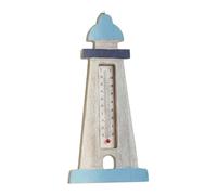 Sharplace Thermomètre Mural en Bois, Sculpture Murale créative à Suspendre, décoration Nautique pour Serre, Chambre d'enfant ou entrée, Tour 25.5 X 12.5 Cm