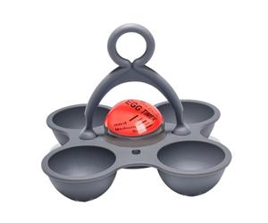Sharplace Timer des œufs pour bouillir des œufs durs, moyens et mous, robustes pour la cuisson facile des accessoires de cuisine légers compacts avec porte-œufs, Gris Rouge