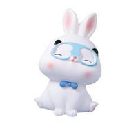 Sharplace Tirelire en Forme de Lapin, Ornement, Cadeau d'art, Statue de Lapin décorative, Banque d'économie d'argent pour Salon, Bureau, Chambre à Coucher, Blanc M