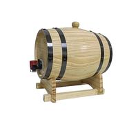 Sharplace Tonneau en Bois de Chêne, Baril de Vin Fût Fontaine à Boisson, Distributeur avec Robinet 1L/1,5L/3L pour Brasserie, Restaurant, Maison, 3L