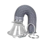 Sharplace Tuyau d'extraction de fumées de soudure avec hotte, bras d'extraction de fumées de soudure, conduit d'aspiration avec collier de serrage, 75mm