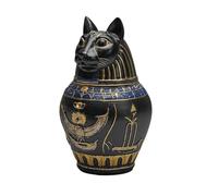 Sharplace Urne funéraire pour Animaux de Compagnie, Statue en Pot, décoration égyptienne Antique, déesse du Chat Bastet, en résine, pour Petits Animaux