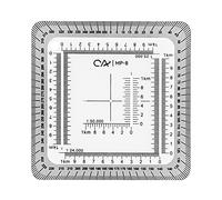Sharplace Utm Slot Tool Learning Outil de mesure étanche Lecture de carte scolaire Facile à utiliser Maptool Précis pour Utm, Usng, Coordonnées Lecture de