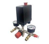Sharplace Valve de contrôle de pression de compresseur d'air, contrôle précis de la pression, robuste, polyvalent, lectures claires, mise à niveau 90-120, Jauge de Coque En Fer