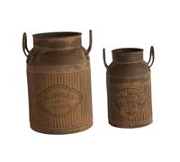 Sharplace Vase à Fleurs Rustique, Centre de Table en Pot de Fleurs, Vase Shabby Chic, pichet Rustique français pour la décoration du Salon, Brun